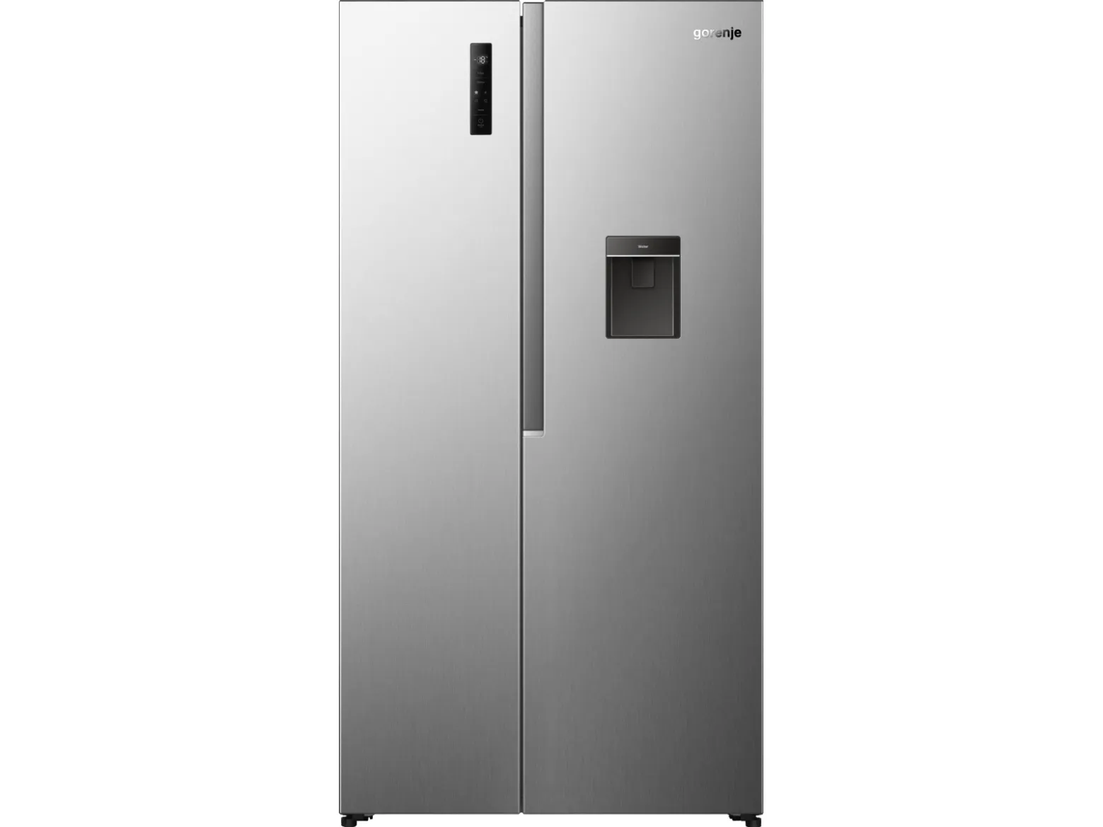 Gorenje NRS917E41XWD, Frittstående, Amerikansk dør, Grå, 2 dører, Berøringskontroll, LED