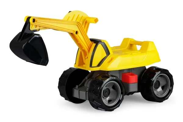 Lena GIGA TRUCKS Gravemaskin PRO, 3 år, 4 hjul, plast, stål, svart, gul