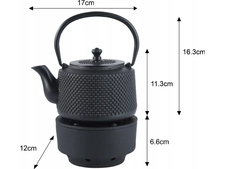 KingHoff kaffekanne/krus i grønn 0,8 l med filter og varmeapparat KH-1847