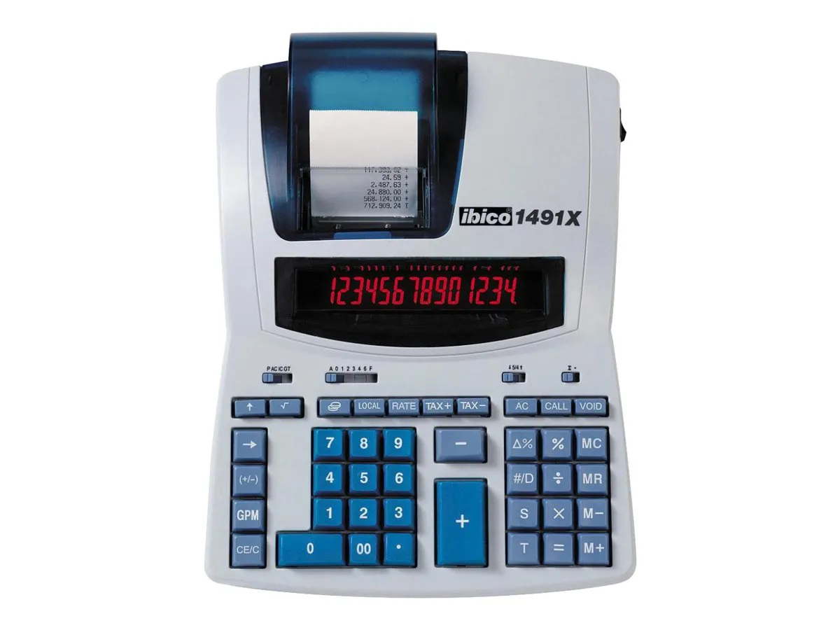 Strimmelregner Ibico 1491X Professionel 2-farvet display m/thermoprint