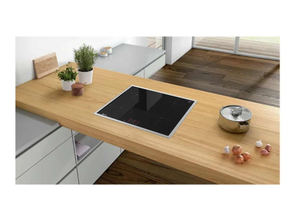 Neff N 50 T36BB40N1 - Induksjonstopp - 4 plater - Nisje - bredde: 56 cm - dybde: 49 cm - med rustfritt stål - svart/rustfritt stål