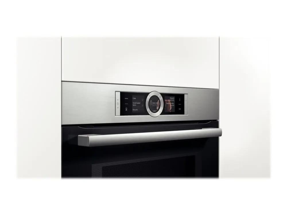 Bosch Serie | 8 HMG6764S1 - Kombinasjonsovn - innebygd - fordypning - bredde: 56 cm - dybde: 55 cm - høyde: 58.5 cm - med selvrens - rustfritt stål