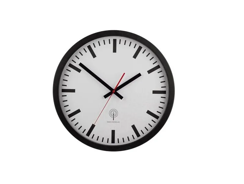 EUROTIME 56862 radioveggur 40 cm sort
