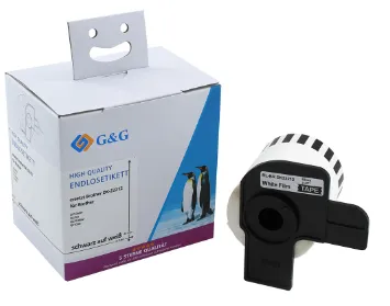 G&G 5D22212-TD, Hvit, Brother, Brother QL1050 Brother QL1060N Brother QL1100 Brother QL1110NWB Brother QL500 Brother QL550..., 6,2 cm, 15,24 m, 1 stykker