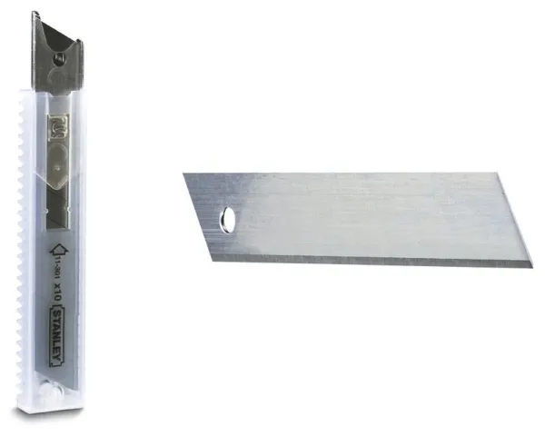 STANLEY 3-11-301 - Bræk-af-knivblade 18mm, 50 stk, 18 mm, 0,55 mm, 11 cm