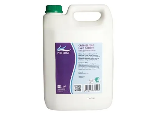 Cremesæbe Hair and Body Pristine Svanemærket uden Parfume/Parabener 5 ltr,5 ltr/dnk