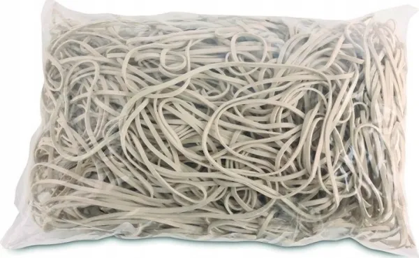 Office Products strikker til reseptholdere 120 mm, 1,5x2 mm, 60% gummi, 1000 g, pakke, hvit