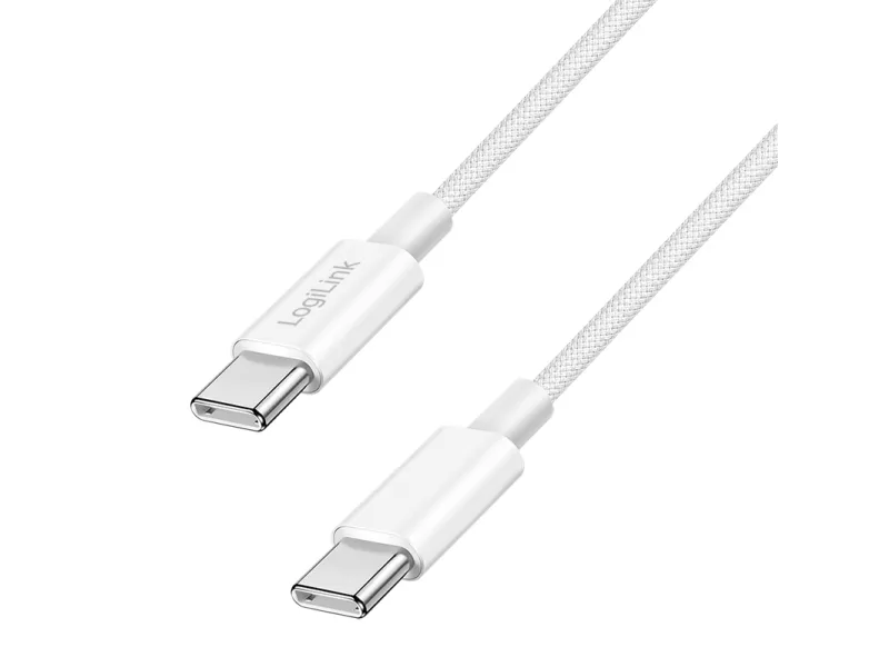 LogiLink CU0341, 1 m, USB C, USB C, USB 2.0, 0,48 Gbit/s, Hvit