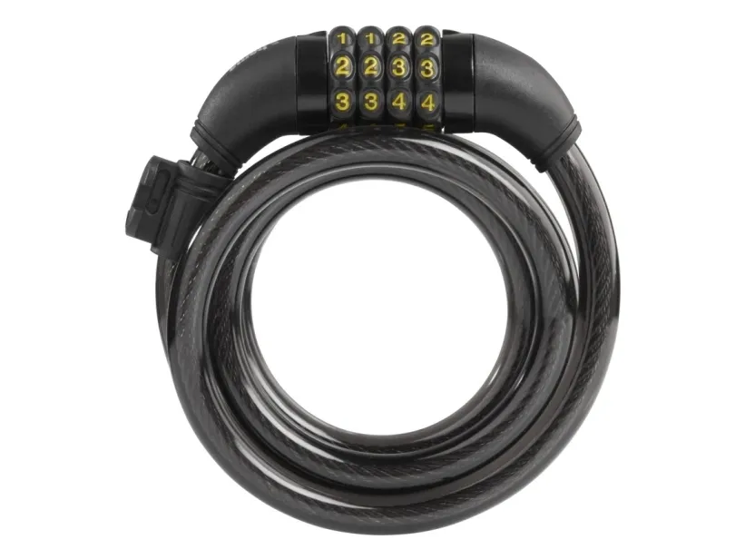 Hama kombinasjonsspirallås for sykkel, 120 cm, svart (00178135)
