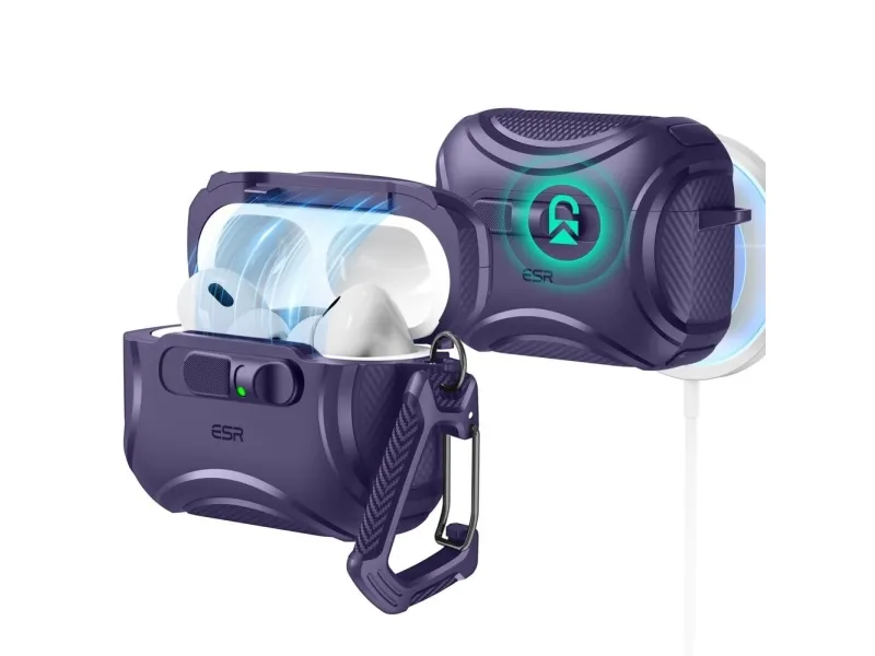 ESR Cyber ??FlickLock MagSafe-etui til AirPods Pro 3 - lilla
