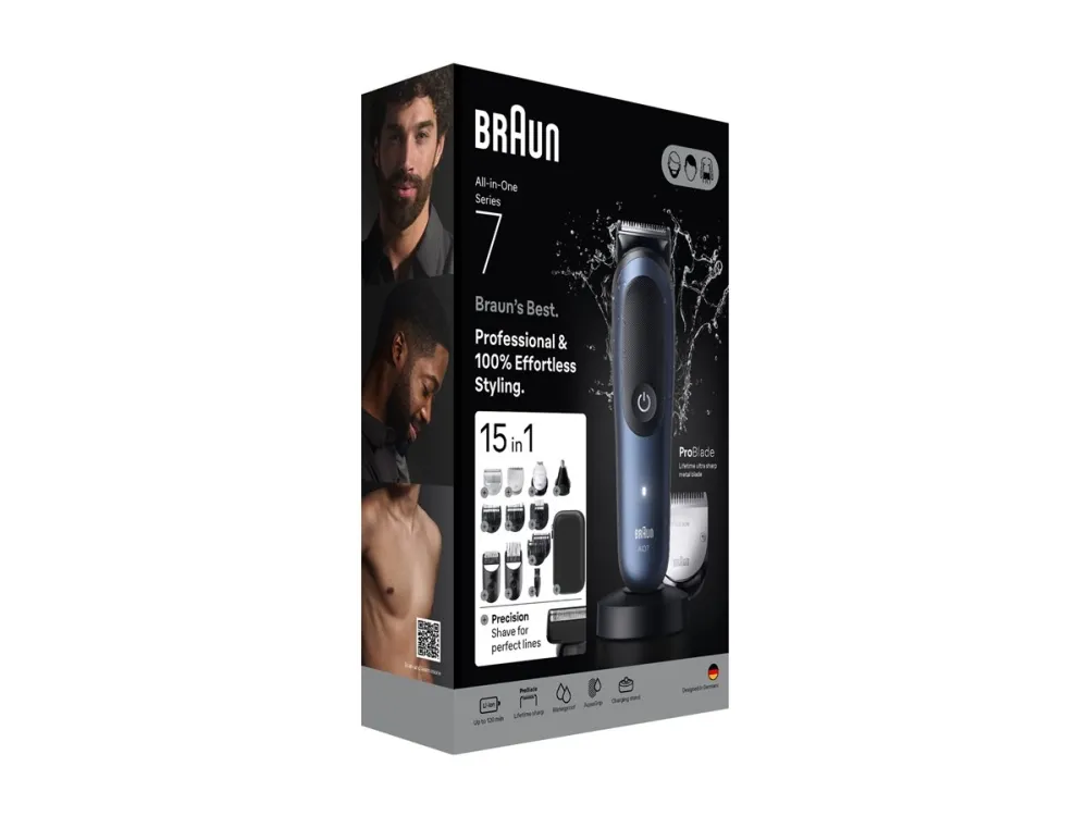 Braun All-in-One Series 7 AIO7580 - Trimmer - trådløs - mørkeblå