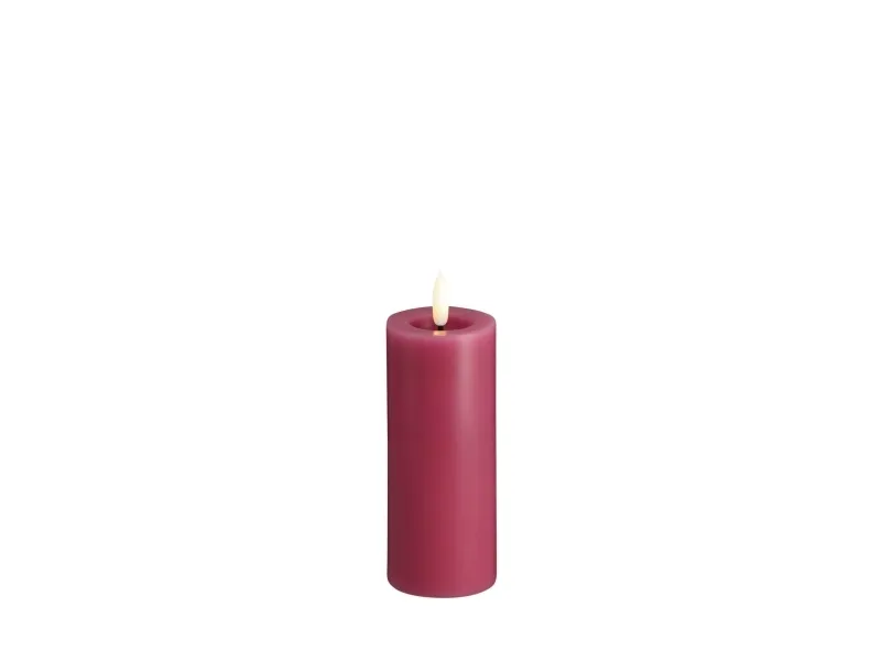 Moods & More LED-blokklys i vintage rose med smelte­effekt – Ø 4,9 cm x H 12,5 cm