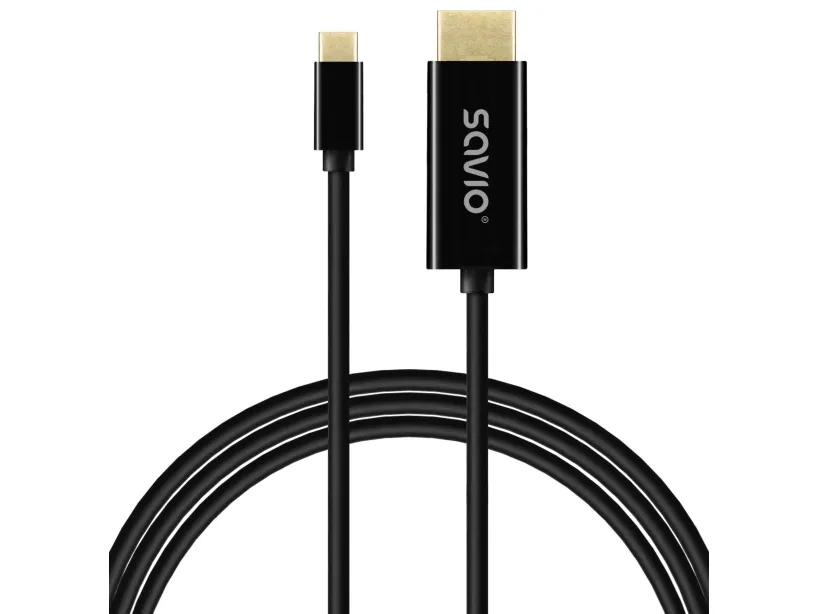 SAVIO CL-190 USB-C til HDMI-kabel, 30 Hz, 1 m, plast