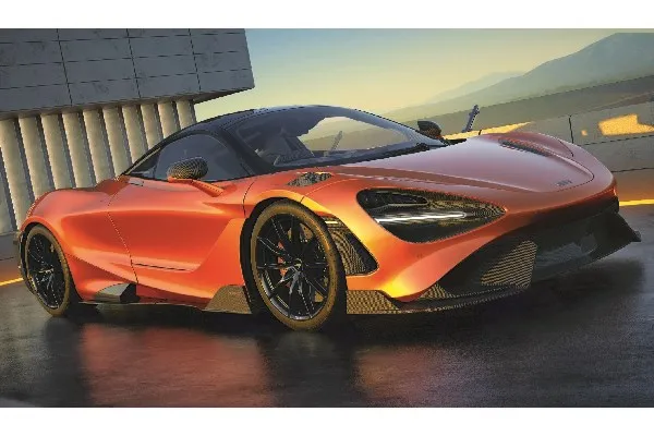 Airfix bil McLaren 765LT byggesett med maling