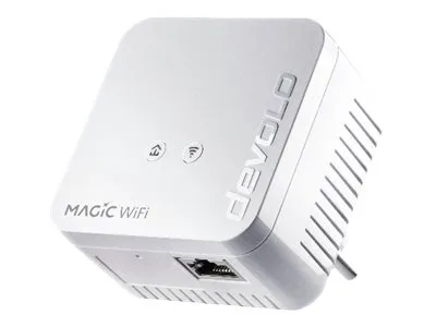 Devolo Magic 1 WiFi mini Starter Kit, 1200 Mbit/s, IEEE 802.11b, IEEE 802.11g, IEEE 802.11n, IEEE 802.1p, IEEE 802.3, IEEE 802.3az, IEEE 802.802u, EEtigtx, CET 802.3u, EEtigtx, CET. 10 100 Mbps, Wi-Fi 4 (802.11n)