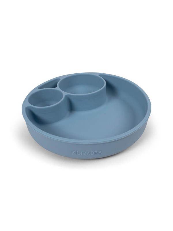 Filibabba Silicone divided plate - Powder Blue