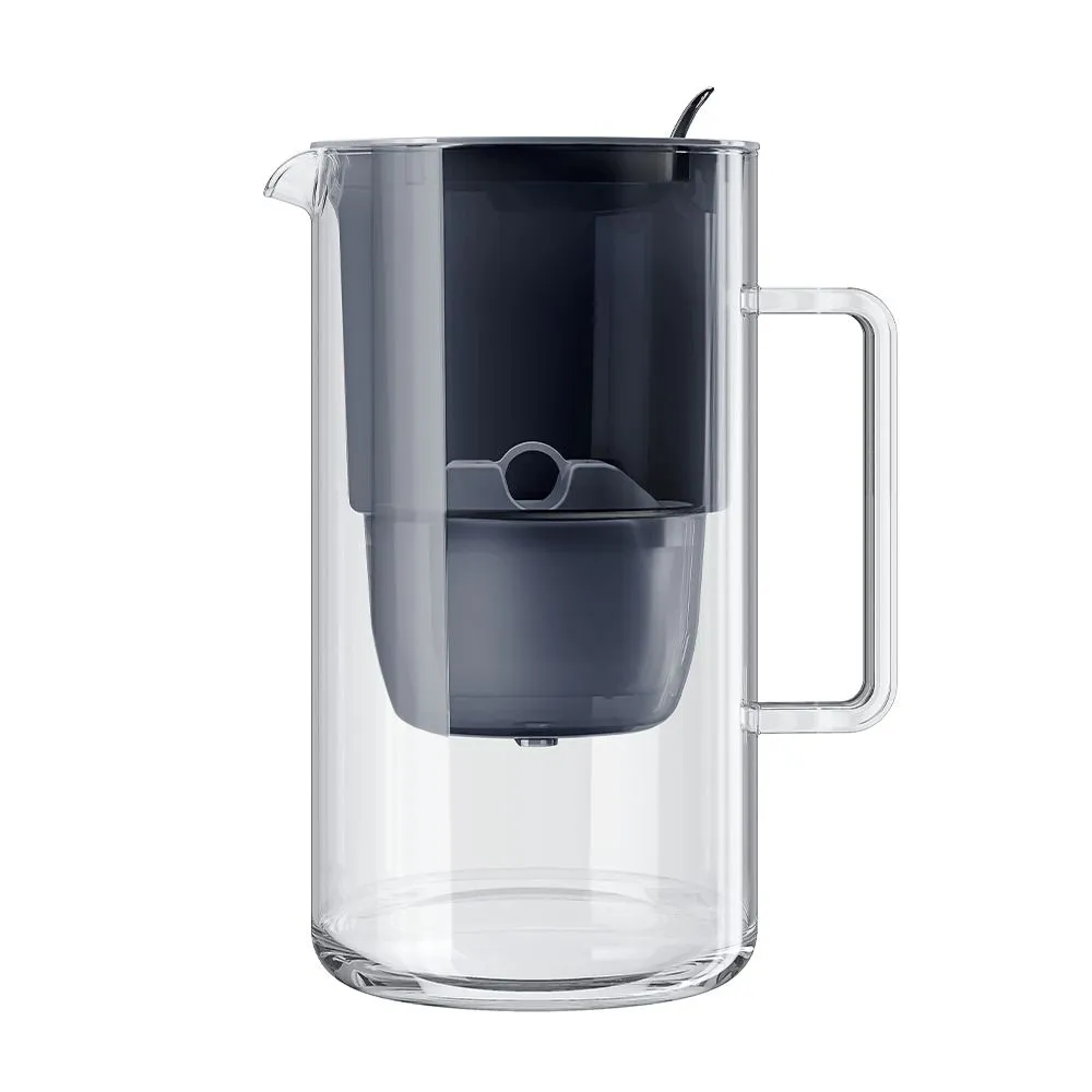 Filtro ąsotis Aquaphor Stiklas 2,5L juodas + 1 Maxfor Plus Mg kasetė