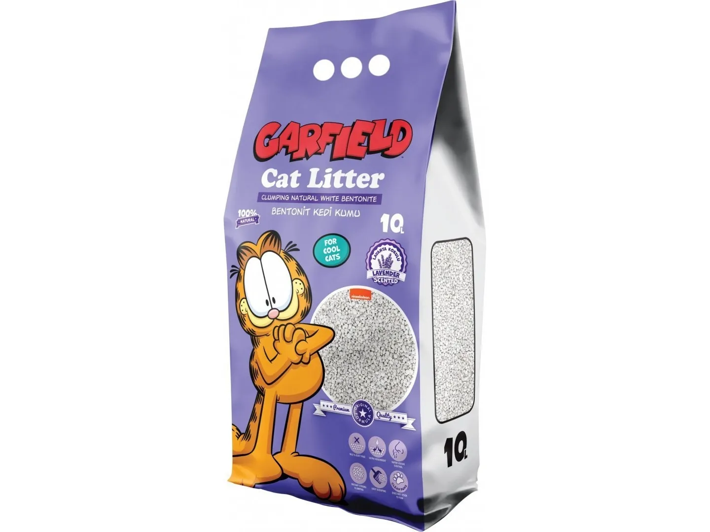 Garfield kattesand, bentonitt, lavendel 10 L