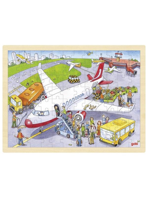 Goki Puzzle at the airport Gulv