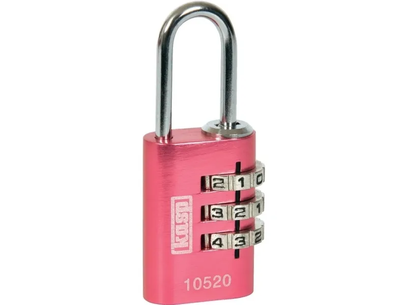 Kasp K10520PIND hengelås 20 mm rosa kombinasjonslås