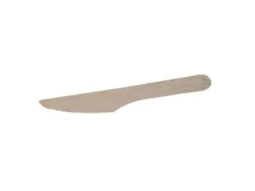 Træbestik, træ, træ, No wax, Kniv 165mm pakke a 100 stk, Nature Line Fødevaregodkendt