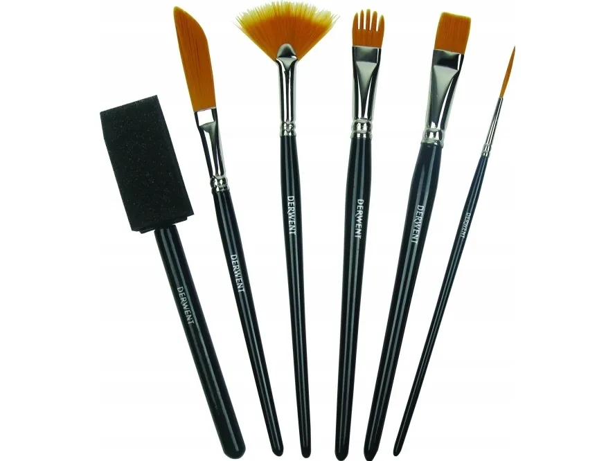 Derwent Techniques Brushes - 6stk special pensler