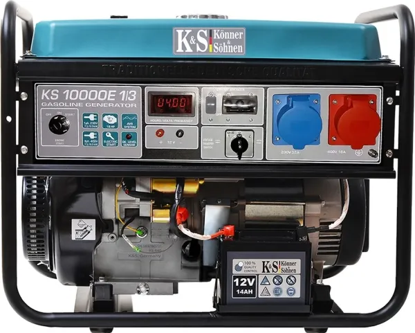 KÖNNER & SÖHNEN BENSINGENERATOR 7,5kW 230/400V ELEKTRISK START AVR VST KS10000E1/3