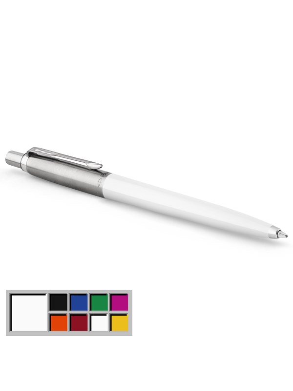 Parker Jotter Originals Ballpoint Pen | Classic White Finish | Medium Point | Blue Ink
