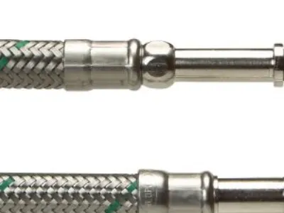 Tilsl.Sl Spx x10mm rør 500mm - M10 lang. Softpex Rustfri flet DN8