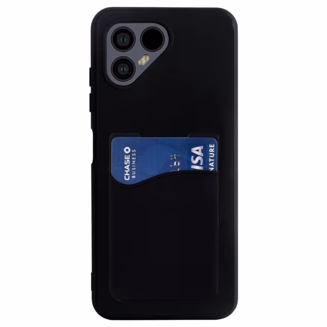 Silikon deksel med kortholder til Fairphone 4 - Svart