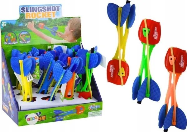 LeanToys rakett med slangekule-katapult for skumkasting fargerik 25 meter