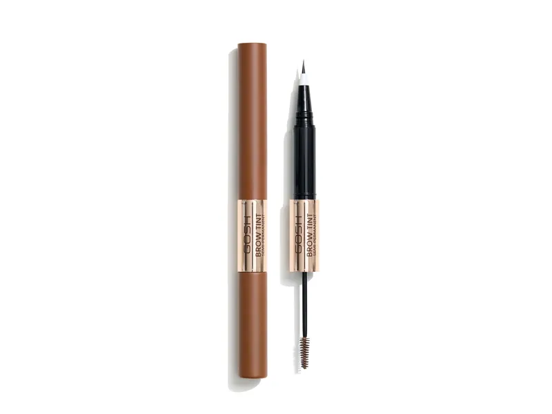 Gosh Brow Tint – langvarig øyenbrynsfarge med gel, 2-i-1, 001 Light Brown, 2,9 g