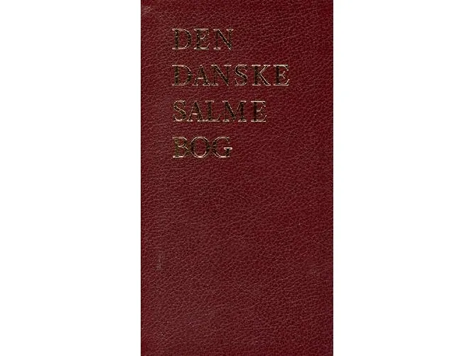 Den Danske Salmebog - luksus rød, gulltrykk på rygg/forside | Språk: Dansk