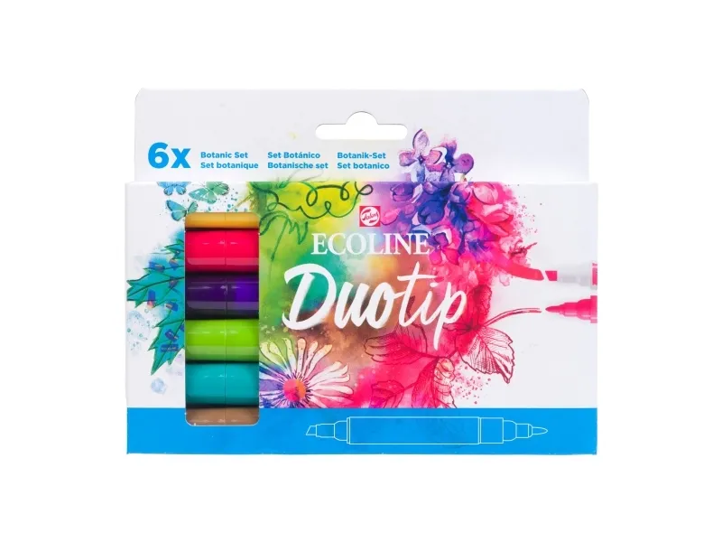 Ecoline Duotip marker set Botanic | 6 colours