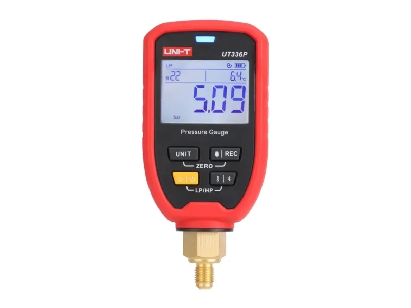 UT336P trykkfeilmåler meritajs -1 til 60 bar  ±0,5%FS  LED  høy/lav alarm  Bluetooth  8000 datalagring