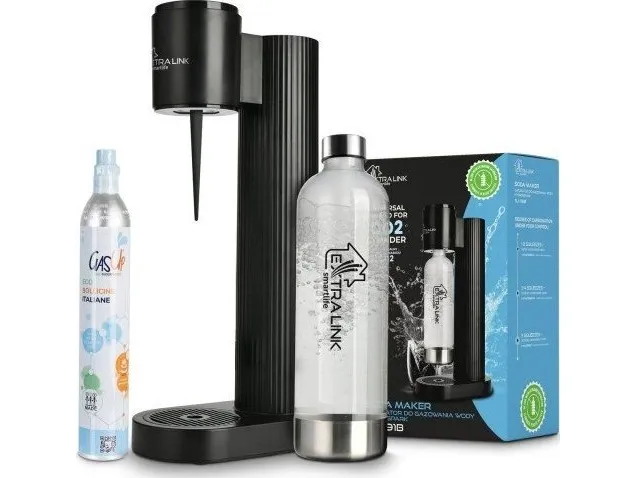 EXTRALINK SMART LIFE Kit SATURATOR HYDROSPARK Black SJ-191B + Flaske 1L + SYLINDER CO2 425G