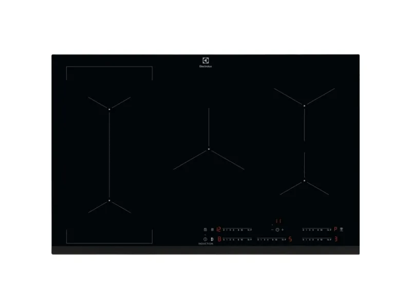 Electrolux EIV835, Sort, Innebygget, 80 cm, Sonebasert induksjon, 5 zone(s), 5 zone(s)