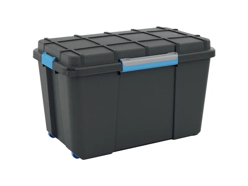 KIS 241508 Oppbevaringsboks Scubba Stabelbar (B x H x D) 735 x 460 x 445 mm Gråblå, Svart 1 stk