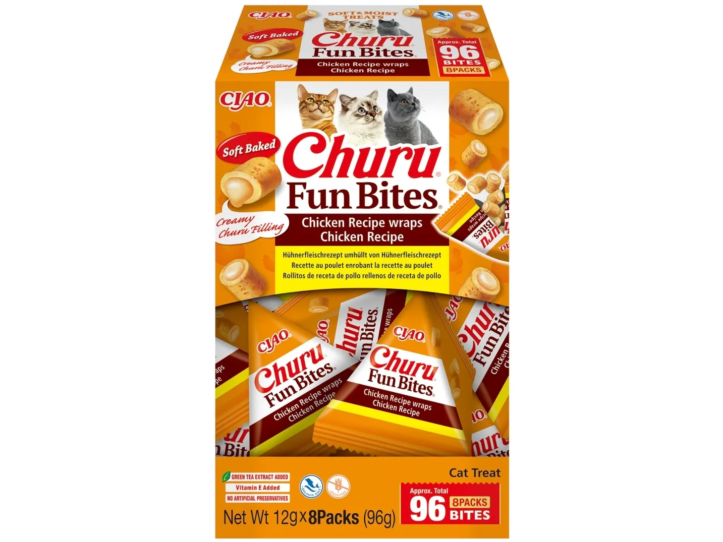 Churu Fun Bites Chicken Recipe kattegodteri 8x12g