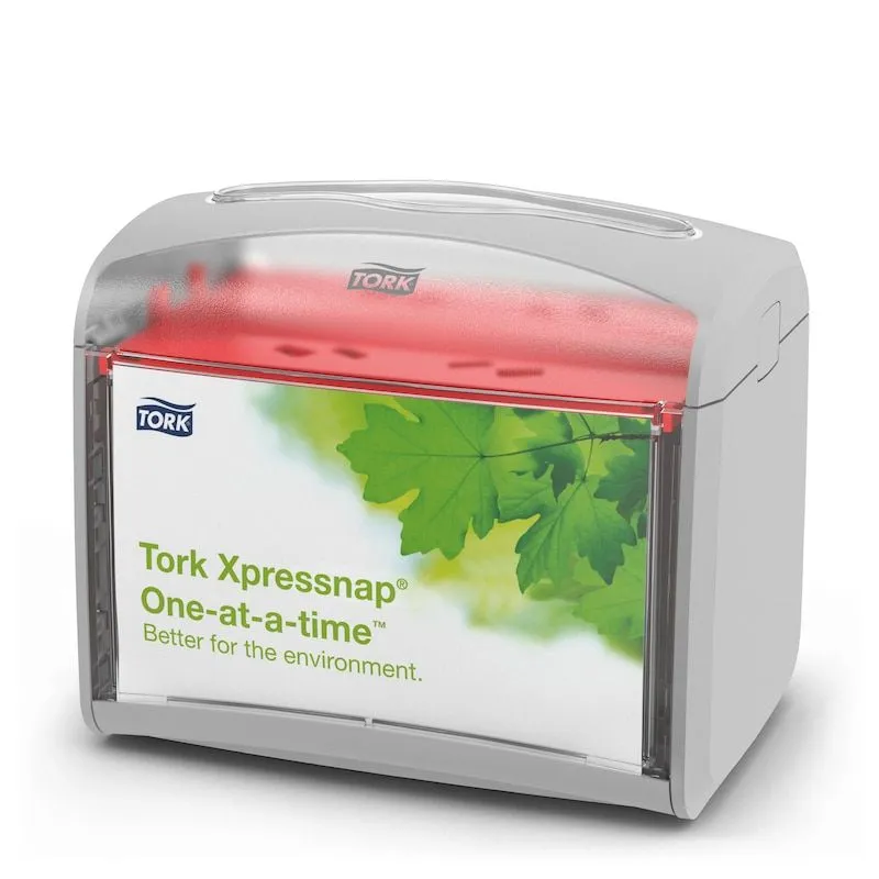 Serviettdispenser Tork N4 Xpressnap® lys grå, bordmodell