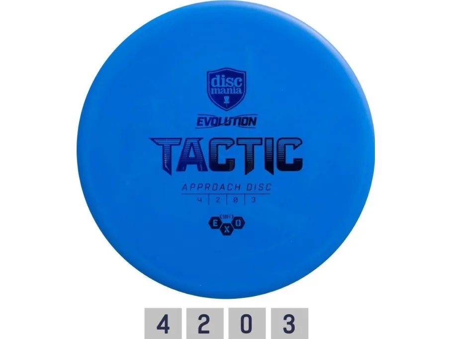 Discmania discgolf midrange driver SOFT EXO TACTIC Evolution Light Blue 4/2/0/3