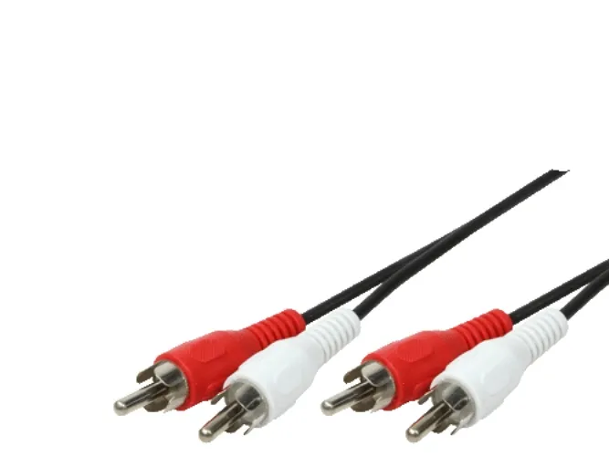 LogiLink 2xRCA - 2xRCA, 5m, 2 x RCA, Hankjønn, 2 x RCA, Hankjønn, 5 m, Sort