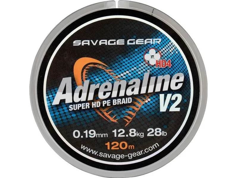 SG HD4 Adrenaline V2 120m 0.33mm 60lbs 27kg Grey