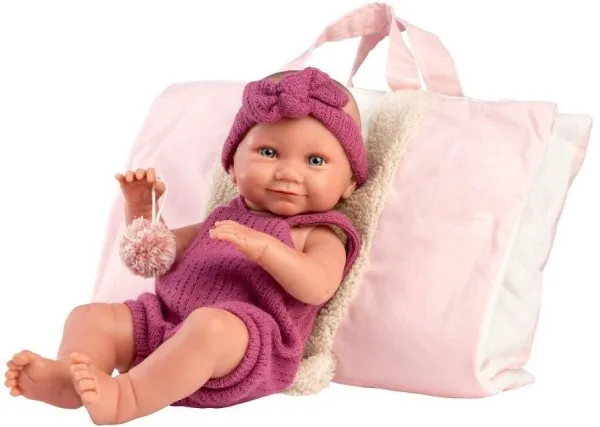 Peterkin Llorens 73812 vinyl babydukke 40 cm Nica i rosa