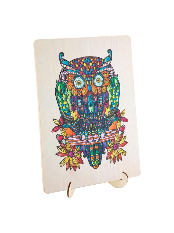 Creative Craft Group Wooden Jigsaw Puzzle Owl 133pcs. Tre
