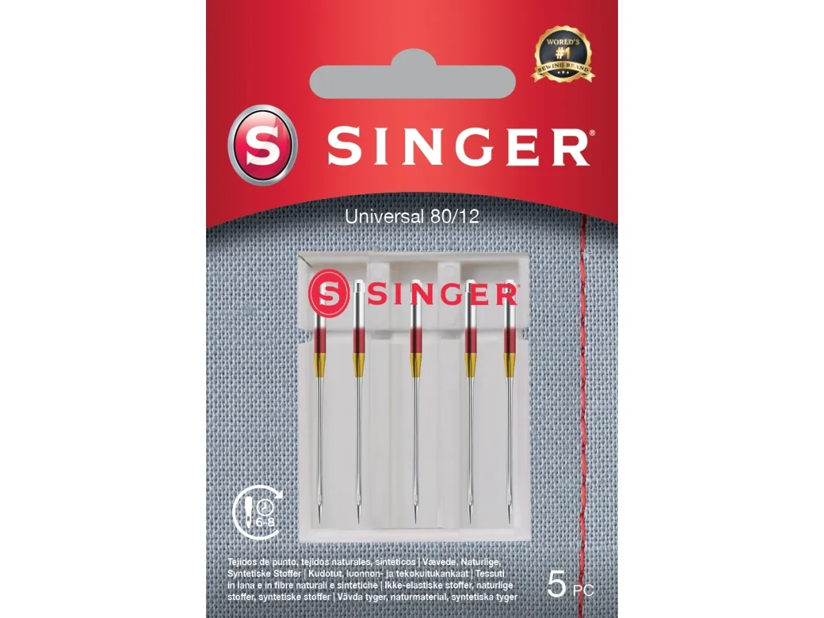 Singer universalnål str. 80, 5 stk