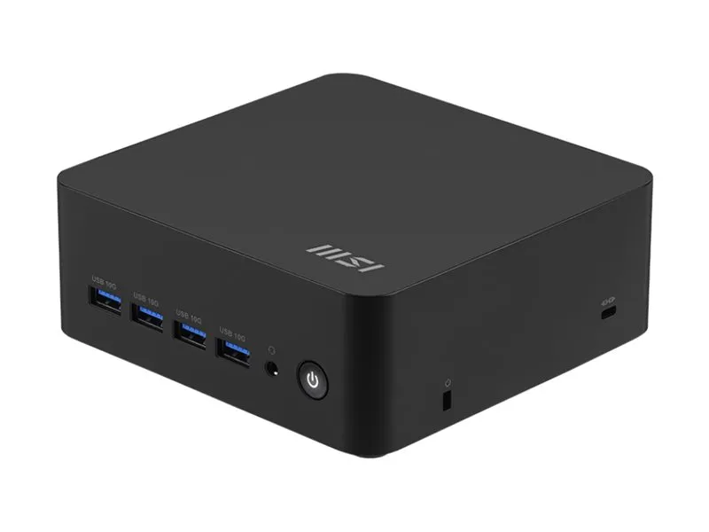 MSI Cubi Z AI 8M 004BEU - Barebone - mini-PC 1 x Ryzen 9 8945HS / inntil 5.2 GHz - RAM 0 GB - Radeon 780M - Gigabit Ethernet, 2.5 Gigabit Ethernet, IEEE 802.11ax (Wi-Fi 6E), Bluetooth 5.3