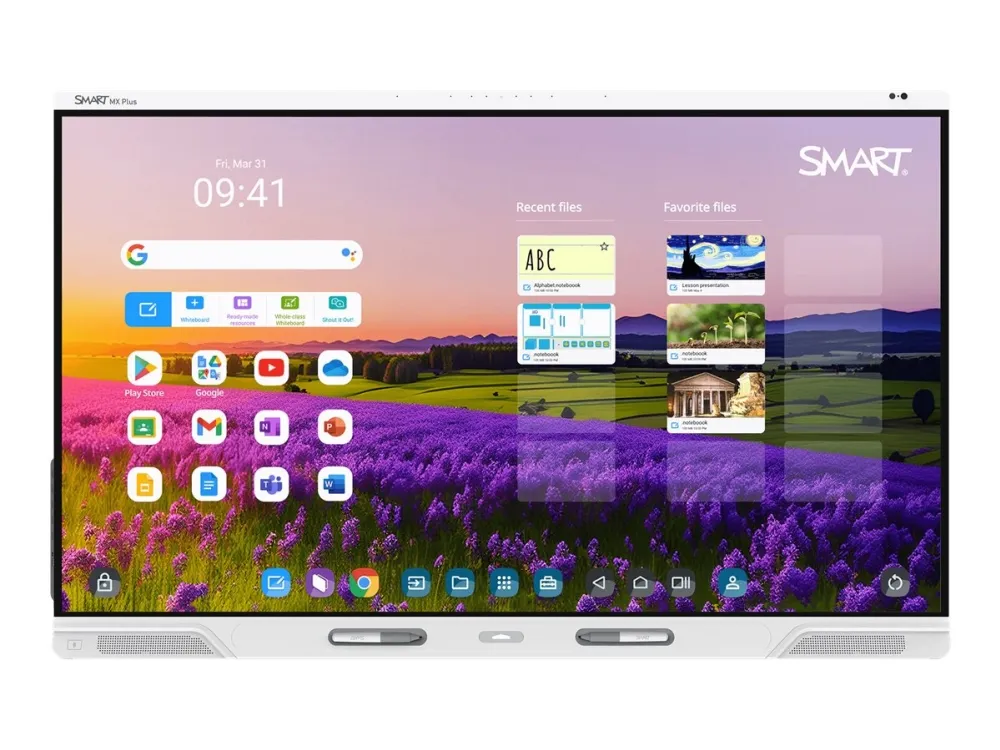 SMART Board MX286P-V5-5L - 86 Diagonalklasse MX (V5) Plus Series with iQ LED-bakgrunnsbelyst LCD-skjerm - interaktiv - med innebygd interaktiv tavle, berøringsskjerm (flerberørings), 8-mikrofonarray, RFID NFC-leser/skriver CCID - Android - 4K UHD (2160p) 3840 x 2160 - hvit