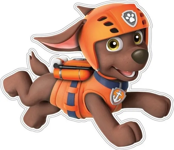 Paw Patrol veggklistremerke med Zuma - 22 x 22 cm