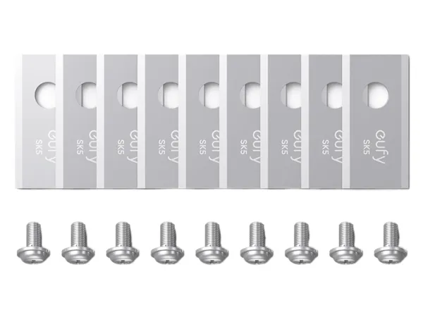 Eufy T290X041, Skjæreblad til gressklipper, eufy E15, Kull stål, 9 stykker